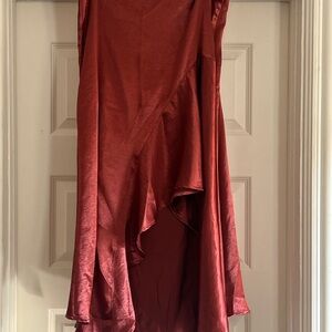Free People Asymmetrical Red Skirt